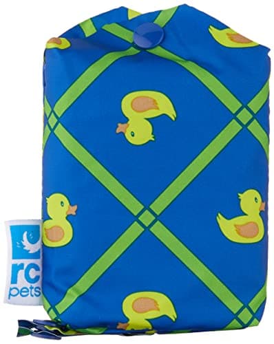 RC Pet Products Packable Dog Rain Poncho, Rubber Ducky, Large