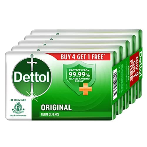 Best Dettol Soaps #10 from Dettol Dettol Original Germ Protection Bathing Soap bar, 150gm (Pack of 5)