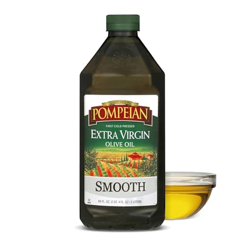 Pompeian Smooth Extra Virgin Olive Oil, Contains Polyphenols, First Cold Pressed, 68 Fl Oz