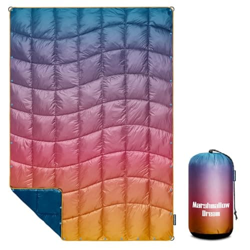 marshmallow dream Camping Blanket, Puffy Blanket Lightweight Windproof Water Resistant for Outdoors,Hiking, Backpacking,Beach,Car,Picnic,Stadium