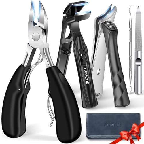 2026 Toenail Clippers for Thick Toenails for Seniors, Angled Head Large Toe Nail Clippers Set for Men, Heavy Duty Ingrown Toenail Clippers with Long Handle, Ultra Sharp Slanted Nail Cutter Wide Jaw