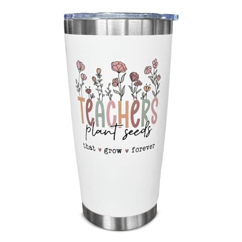 SOL VIBES Teacher Gifts, 20 oz Travel Tumbler Coffee Cup, Teacher Appreciation, Christmas, Birthday, Back to School Gift