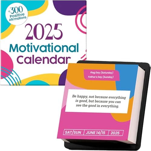 2025 Motivational Calendar | Includes 300+ Positive Quotes and Affirmations, Enjoy a Whole Year of Inspirational Quotes, Phrases & Affirmations for Success, Happiness & Personal Growth