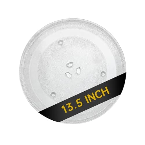 Rotaglass 13.5" Microwave Glass Turntable Plate, 13.5" / 34.3cm Microwave Tray Replacement Glass Plate, Glass Tray Replacement for LG,Samsung，GE, Magic Chef, Hotpoint, Panasonic, Kenmore, etc