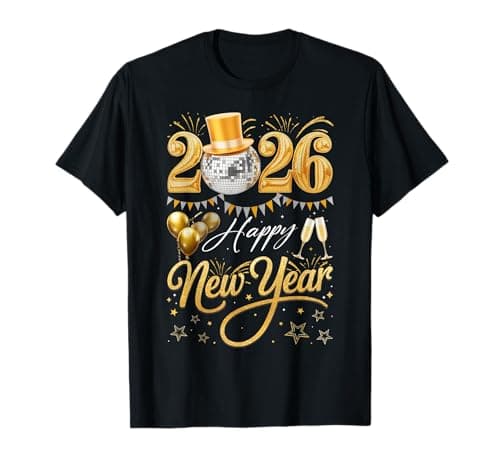 Happy New Year Party 2026 Funny Balloon Family Matching T-Shirt