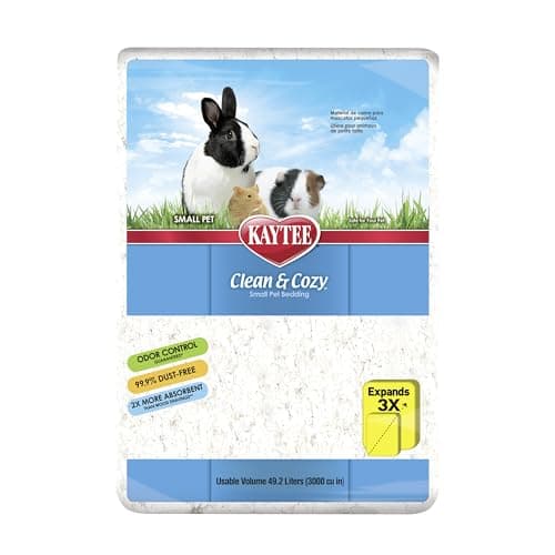 Kaytee Clean & Cozy White Paper Bedding, Made for Small Animals, 49.2 Liters