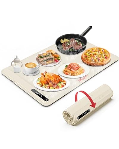 Electric Warming Tray with Adjustable Temperature, Laudlife Foldable Food Warmer for Parties Features 3 Modes & Fast Heating, Hot Plate for Buffet, Family Gatherings, Sabbath, Holidays, Countertop