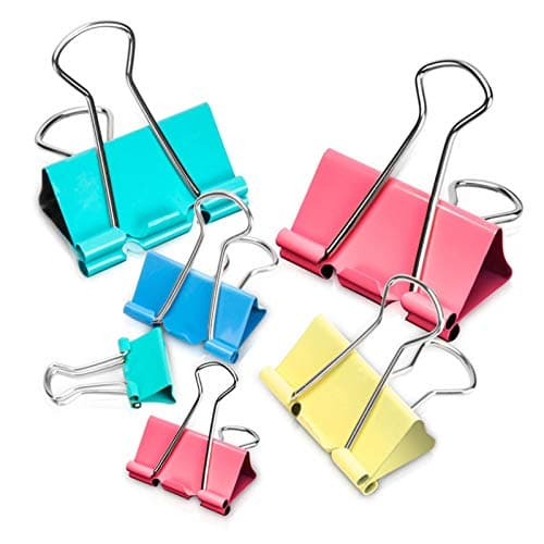 Binder Clips, 100 Pcs Binder Clips Assorted Sizes, Large, Medium, Small, Mini Binder Clips Combination, Can Meet Most of The Daily Needs