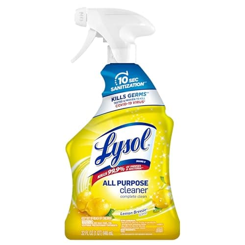Lysol All Purpose Cleaner Spray, Multi-Purpose Disinfecting Spray, Kitchen & Bathroom Cleaner, Lemon Breeze Scent, 32 Fl Oz