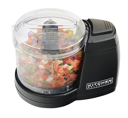 Kitchen Selectives Mini Chopper by Select Brands - Mini Electric Food Chopper for Kitchen Appliances - Features Dishwasher-Safe Parts - Chops, Minces & Dices - 1-1/2 Cups, Black