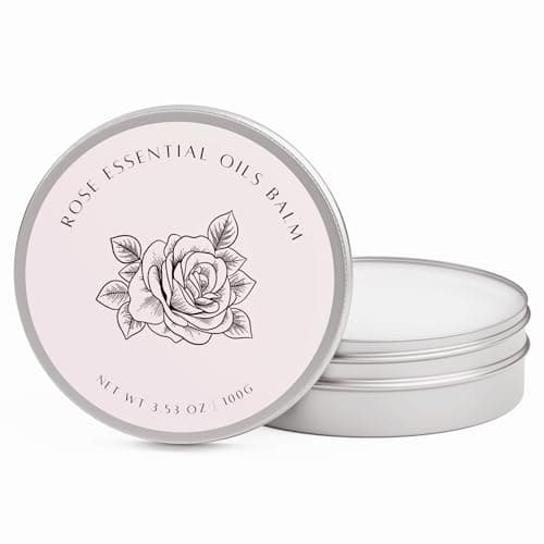 benatu Rose Oil Massage Balm for Dry Skin Care, Scented Body Butter with Vitamin E for Women and Men, Moistening & Firming Body Oil, Blends with Cedar, Ylang Ylang, Patchouli 3.53 oz