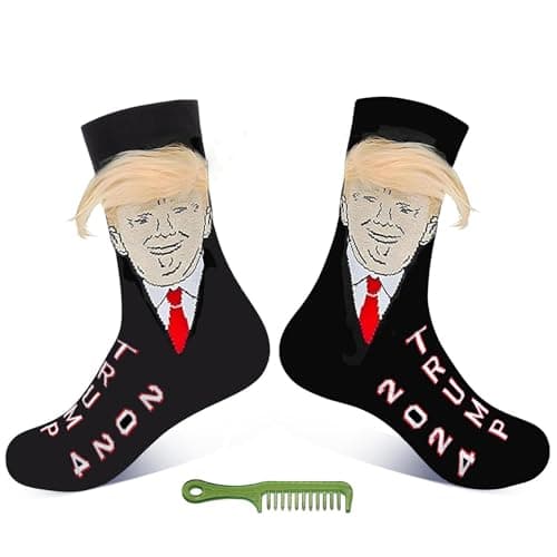 ZHYUAD Funny Trump Unisex Socks Novelty Trump 2024 Stylish Hair Socks Perfect Trump Merchandise Gift