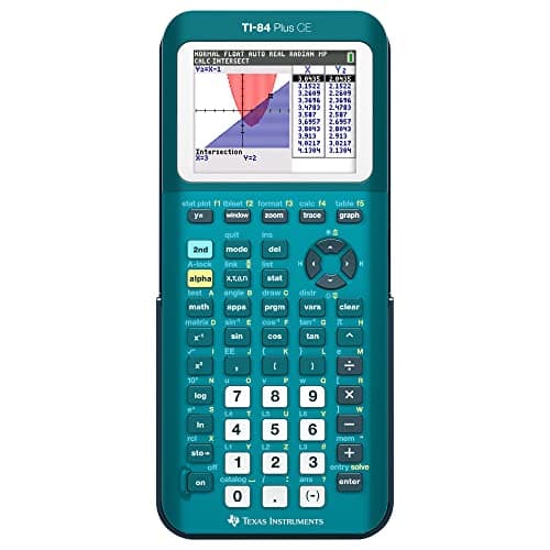 Texas Instruments TI-84 Plus CE Color Graphing Calculator, Teal (Metallic)