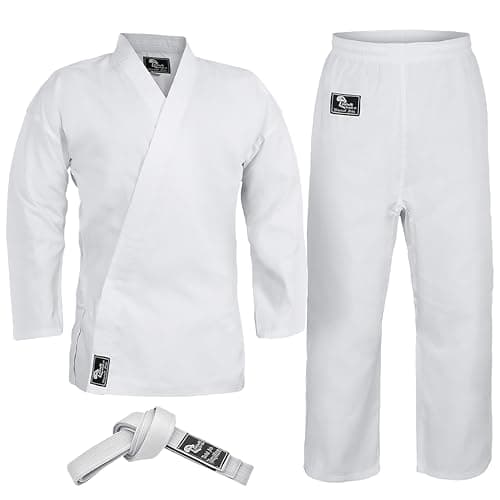 Hawk Sports Karate Uniform, Lightweight Karate Gi with Belt for Kids and Adults, Ideal for Martial Arts Training and Sparring, Durable Training Gear, Size 0 (4'3''/70lbs)