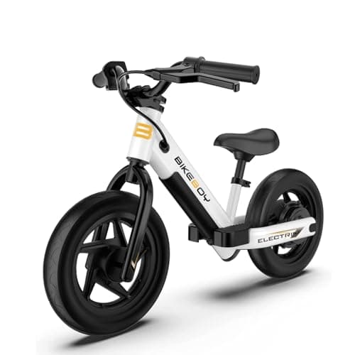 bikeboy Electric Balance Bike Kids Electric Bike for Ages 3-5years Old,24v 100w Motor,With12-Inch Pneumatic Tires, Rear Wheel Brake,Adjustable Speed,Dazzling Electric Motorcycle for Kids