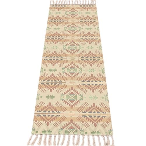 nuveti Cotton Yoga Mat - Cotton Rug - Absorbent, Grippy Tight Weave, Ashtanga and Hot Rug, Helps with Slippery Hands and Feet Yoga & Fitness| Meditation Yoga Exercise Mat