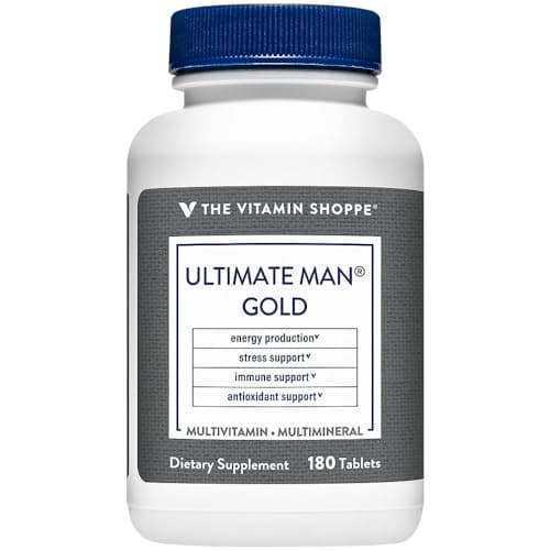 The Vitamin Shoppe Ultimate Man Multivitamin - High Potency Daily Multi with Energy Blend, Complete Nutrition for Men (180 Tablets)