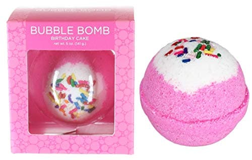 Birthday Cake Bath Bombs for Women, Girls & Kids for Relaxing - Pink Bubble Bomb with Incredible Scent, USA Made, Kids Safe, Won't Stain Tub - Gift Set & Personal Must Have by Two Sisters