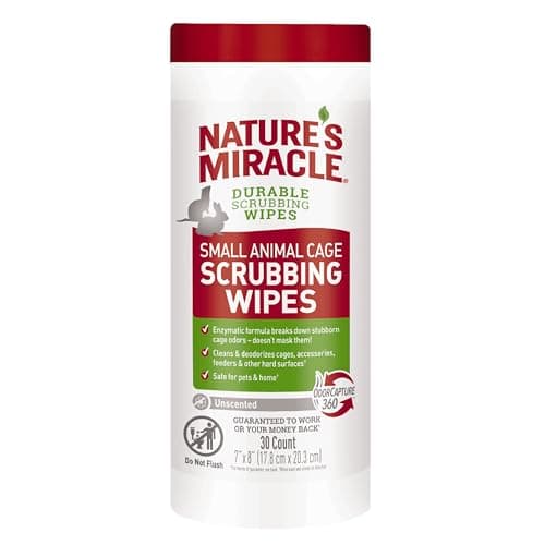 Nature’s Miracle Small Animal Cage Scrubbing Wipes 30Ct