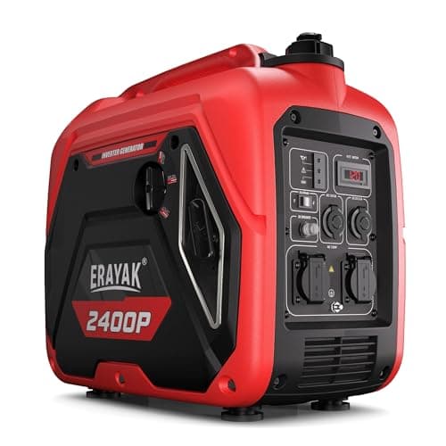 ERAYAK 2400W Portable Inverter Generator for Home Use, Super Quiet Small Generator for Camping Outdoor Emergency Power Backup, Gas Powered Engine, EPA, ECO Mode