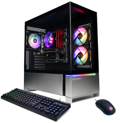 CyberPowerPC Gamer Master Gaming PC, AMD Ryzen 5 5500 3.6GHz, Radeon RX 6400 4GB, 16GB DDR4, 500GB PCIe Gen4 SSD, WiFi Ready & Windows 11 Home (GMA3100A)