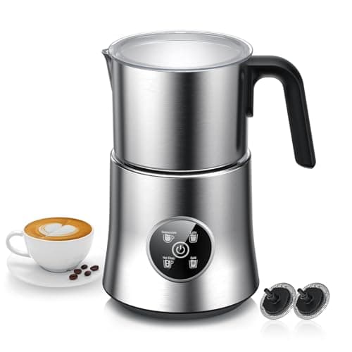 Milk Frother and Steamer, Large Capacity Detachable Electric Milk Frother, Automatic Warm and Cold Foam Maker, Hot Chocolate Maker, BPA Free