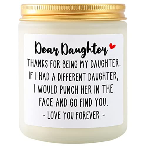 Daughter Gifts from Mom Dad, Birthday Gifts for Daughter Adult, Daughter Birthday Gifts Ideas, Funny Christmas Valentines Day Mothers Day Graduation Gifts for Daughter Stepdaughter (Lavender Scented)