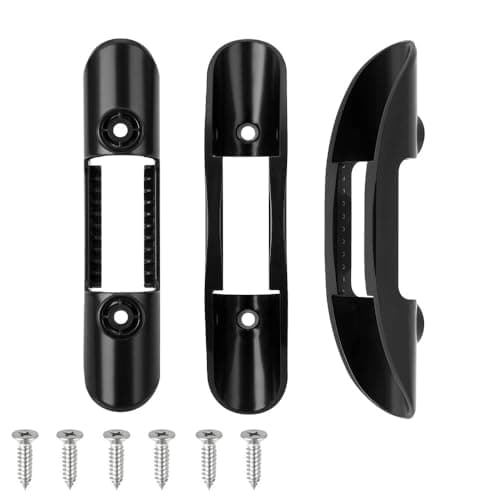 SquEqu 3 Pack Kayak Paddle Holder Clip Deck Track Mount Keeper with Screws Shaft Clamp Snap Bracket for Canoe Boat Oars Raft Surfing Fishing