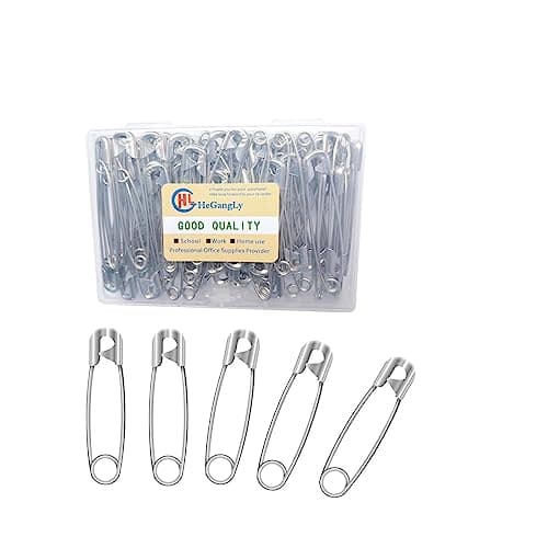 80Pcs Extra Large Safety Pins 2.2 inch (55mm) -Heavy Duty Large Safety Pins, Stainless Steel Safety Pin for Sewing,Baby Clothing, Diapers,Laundry,Decorations.