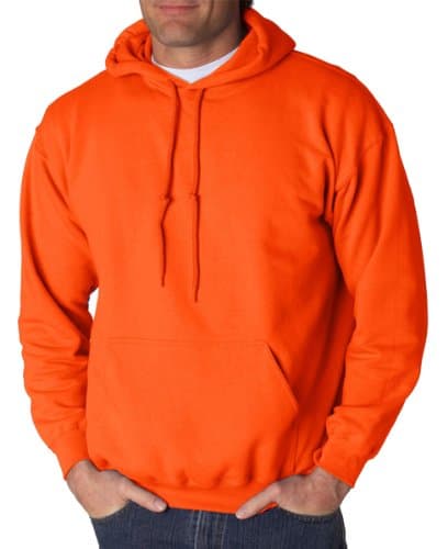 Gildan 18500 Heavyweight Blended Hooded Pullover Sweatshirt , Size: X-Large, Color: Orange