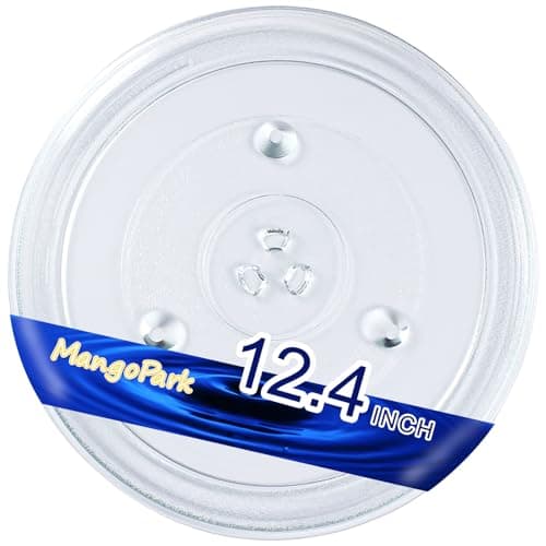 Replacement Microwave Glass Plate - OEM Quality Microwave Turntable Plate, 12.4" Microwave Plate Replacement, 12 3/8 inch Microwave Glass Turntable for Panasonic, Frigidaire, Toshiba by MangoPark