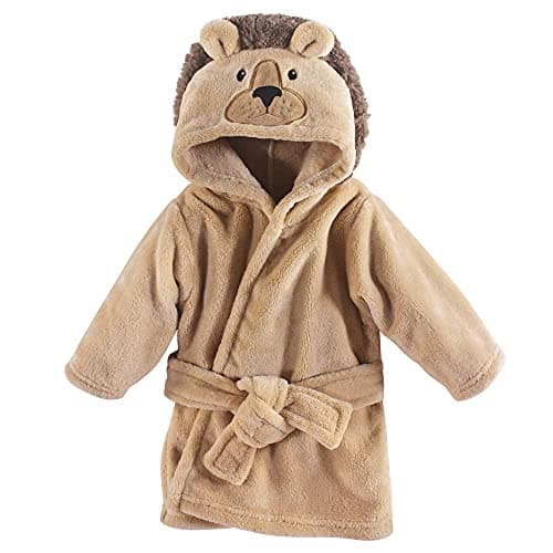 Hudson Baby Girls Plush Pool and Beach Cover-ups Bathrobes, Lion, 6-12 Months US