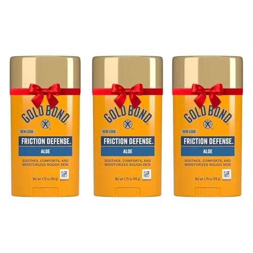 Gold Bond Friction Defense Anti-Chafing Stick, 1.75 oz., With Aloe to Soothe, Comfort & Moisturize Chafed Skin, 3 pack