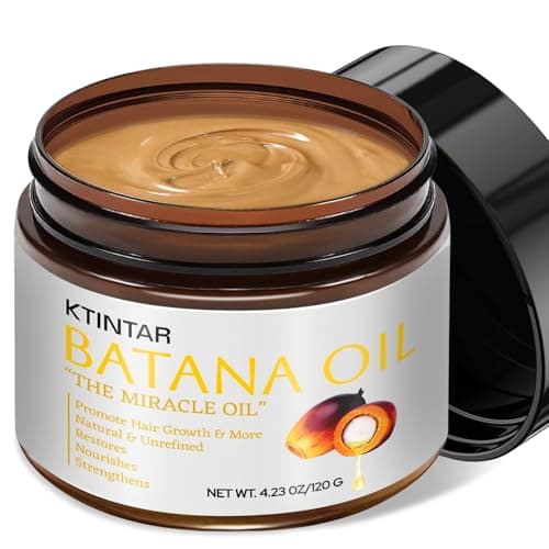 Ktintar 100% Natural Raw Batana Oil for Hair Growth, Unrefined & Organic Dr Sebi Hair Growth Oil From Honduras, Prevents Hair Loss, Eliminates Split Ends, Enhances Thickness & Increases Shine 4.23 OZ