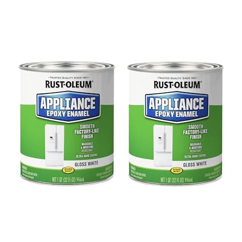 Rust-Oleum 241168 Specialty Appliance Epoxy Paint, Quart, Gloss White, 2 Pack