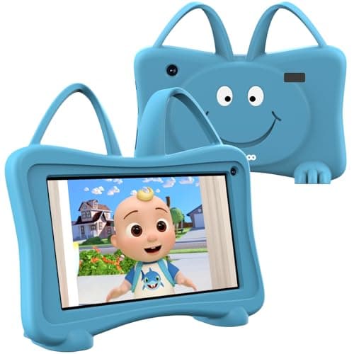 Trayoo Kids Tablet 7 Toddler Children's Learning Tablet with WiFi, YouTube, Parental Control, Durable Case Education Learning Apps for Boys Girls (Blue)