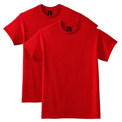 Gildan Unisex Adult Dryblend T-shirt, Style G8000, Multipack Shirt, Red (2-pack), X-Large US