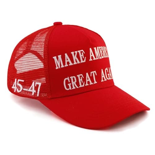 Puoyis Trump 45-47 MAGA Hat Trump 2024 Hat Make America Great Again Hat Embroidered Adjustable Baseball Cap