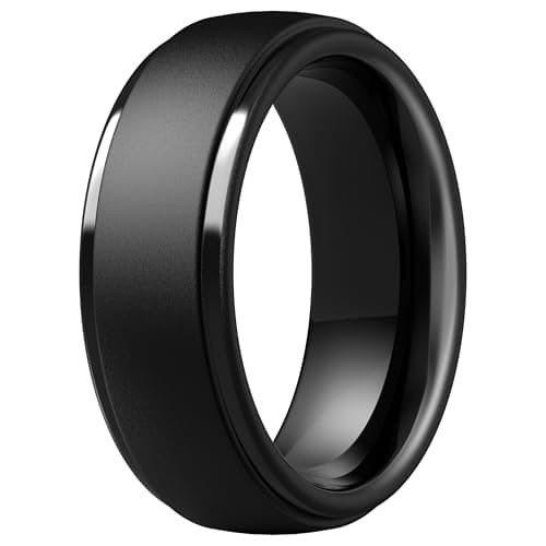 ThunderFit Silicone Men’s Wedding Rings, 10mm Wide 2.5mm Thick Rubber Wedding Bands-Variety Multipack 1-7