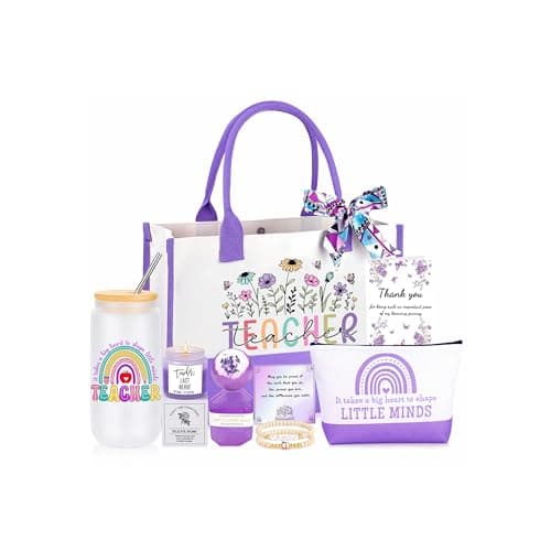 JSENGIFT Teacher Appreciation Gifts for Women, Christmas End of Year Retirement Thank You Gifts for Teachers Set of 9