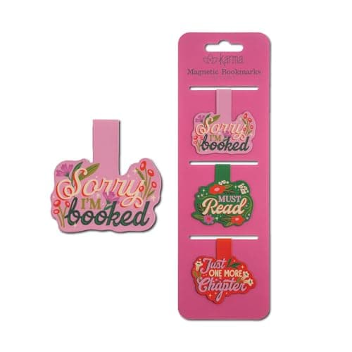 Karma, Magnetic Bookmarks Set of 3, Cute Bookmarks for Women, Page Markers for Students Teachers Reading, Must Read