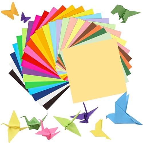 SiluFlorid 300 Sheets Origami Paper, 25 Colors Origami Paper 6x6, Double Sided Color 6" Square Oragami Paper for Scrapbook Decor, Folding Crafts Kids DIY School Arts Crafts