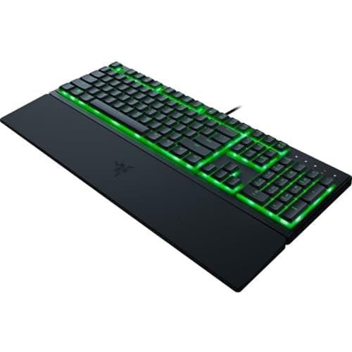 Razer Ornata V3 X Gaming Keyboard: Low Profile Keys - Silent Membrane Switches - Spill Resistant - Chroma RGB Lighting - Ergonomic Wrist Rest - Snap Tap