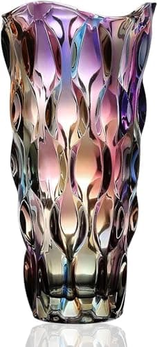 CEMABT Glass Vases for Flowers，Thickened 3.4 lb Morden vases for Tables Centerpieces, vase for Home Decor, Crystal,Colorful and Clear Rose Large Vases Christmas Day Gifts(Heavy Duty)