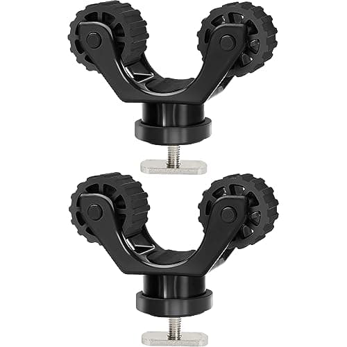 Atader Kayak Paddle Holder, Kayak Accessories Track Mount for Kayak Paddles, Kayak Fishing Accessories - Kayak Oar Holder Track Mount for Fast and Quiet Holding Standard Kayak Paddle, 2 Pack, Black