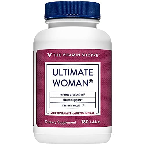 The Vitamin Shoppe Ultimate Woman Multivitamin - High Potency Daily Multi with Energy Blend, Complete Nutrition for Women (180 Tablets)