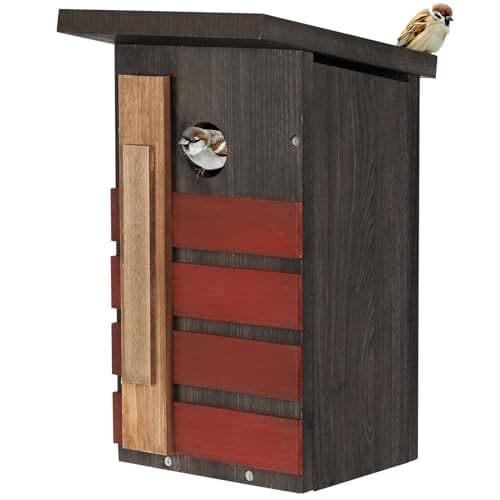 NATUREYLWL Bluebird House for Outside, Bird House DIY Assembly Kit, Birdhouses for Outdoors Clearance, Roosting & Nesting Boxes for Robins, Finches and Small Garden Birds