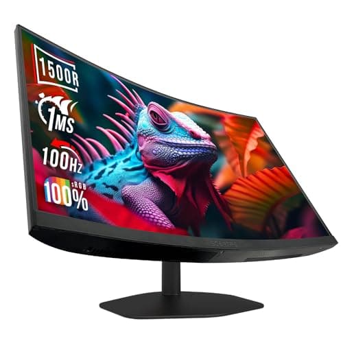 Sceptre Curved 27-inch Gaming Monitor 1500R 100Hz HDMI X2 DisplayPort 1ms 100% sRGB, Build-in Speakers Machine Black 2024 (C275W-FW100T)