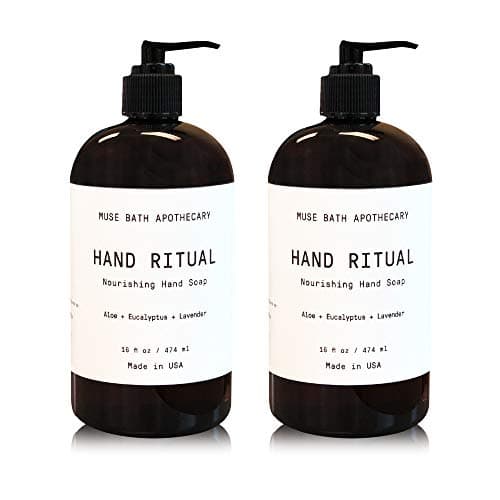 Muse Apothecary Hand Ritual - Aromatic and Nourishing Hand Soap, Infused with Natural Aromatherapy Essential Oils - 16 oz, Aloe + Eucalyptus + Lavender, 2 Pack