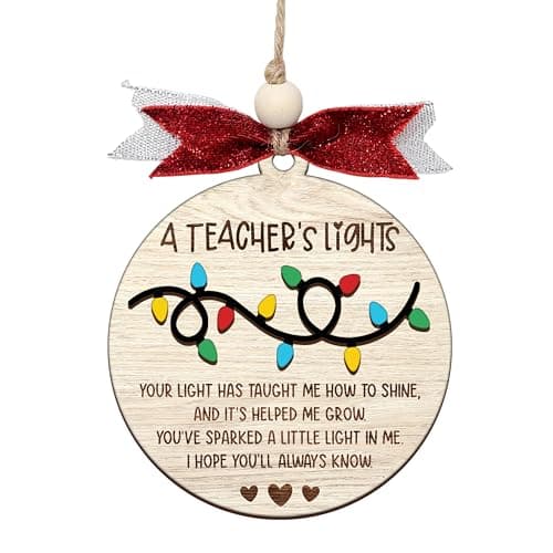 Teacher Christmas Ornaments – Best Merry for Teachers 2024 | Thoughtful Daycare Teacher Gifts | Affordable Ideas for Teachers (B48)